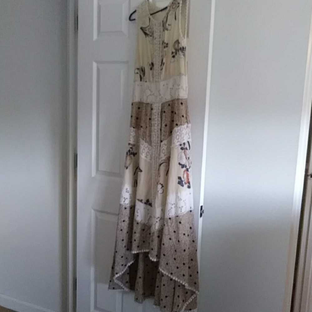 Anthropolgie high low maxi dress
